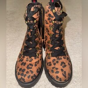 Leopard print boots